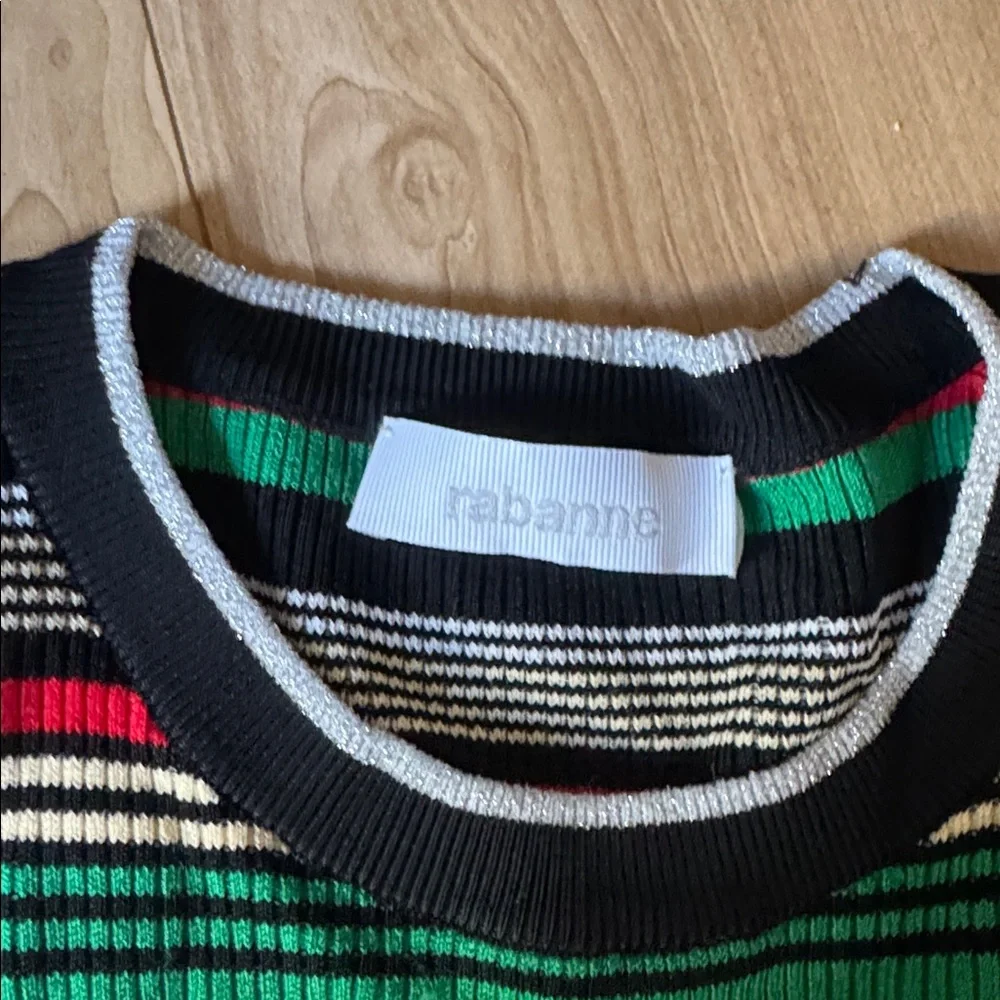 Paco Rabanne Rabanne Striped Rib-Knit Maxi Dress - Picture 4 of 7